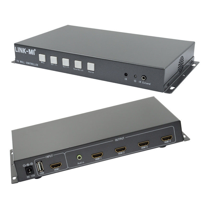 Contrôleur de paroi vidéo 2X2 Prise en charge du signal HDMI USB Entrée 1080P Pour la publicité