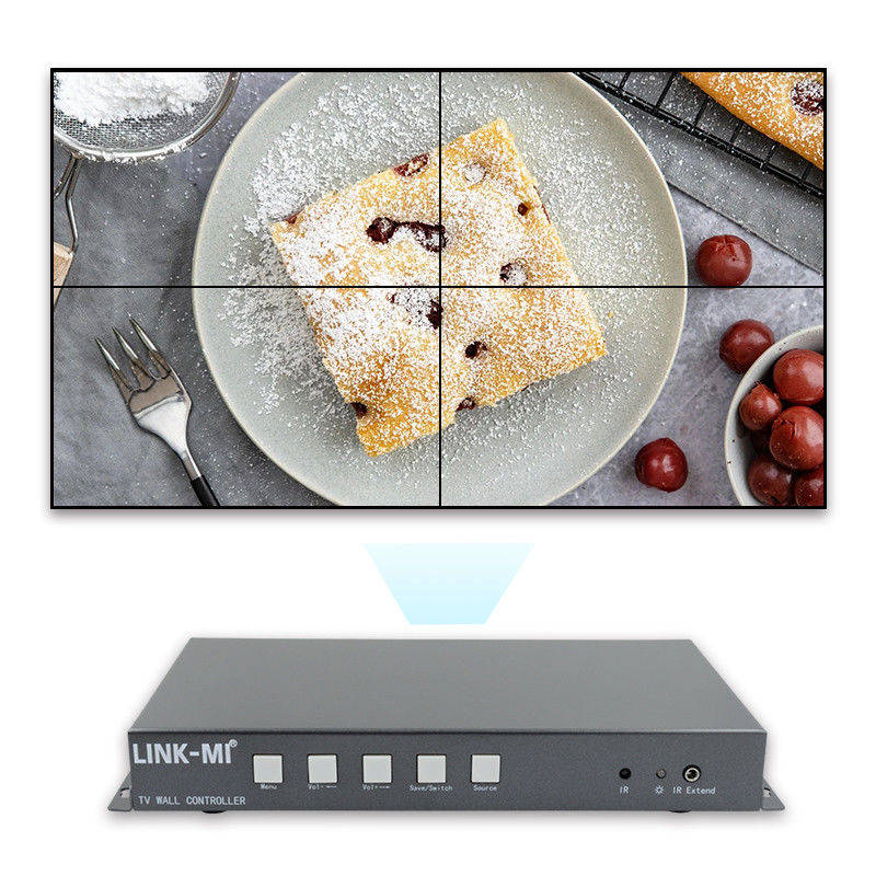 Contrôleur de paroi vidéo 2X2 Prise en charge du signal HDMI USB Entrée 1080P Pour la publicité