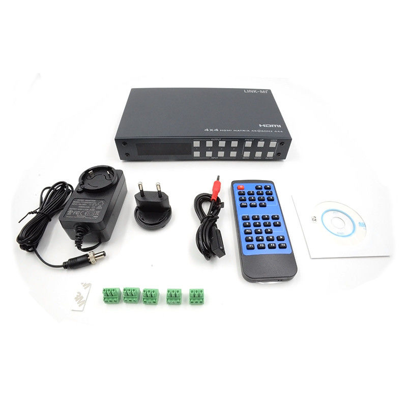 4x4 Matrice HDMI analogique et extraction audio SPDIF 4K Contrôle de l'interface graphique Web TCP/IP