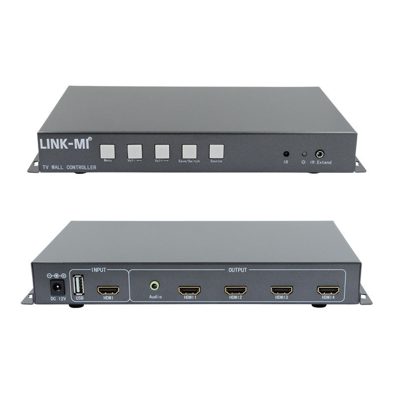 Contrôleur de paroi vidéo 2X2 Prise en charge du signal HDMI USB Entrée 1080P Pour la publicité