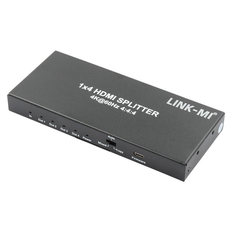 HDMI 2.0 HDMI Extender Splitter 60Hz 1x4 Prise en charge 3D 18G HDR 1 en 4 sortie AV Splitter