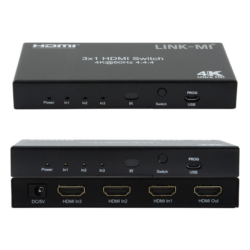 3X1 HDMI 2.0 Commutateur Hd Matrix Commutateur 3 X 1 Hdmi Commutateur 3 Ports Hdmi Commutateur 1080P 20m