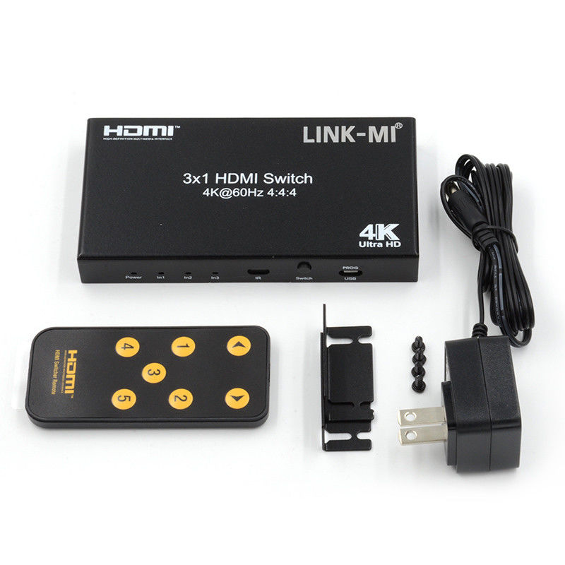 3X1 HDMI 2.0 Commutateur Hd Matrix Commutateur 3 X 1 Hdmi Commutateur 3 Ports Hdmi Commutateur 1080P 20m