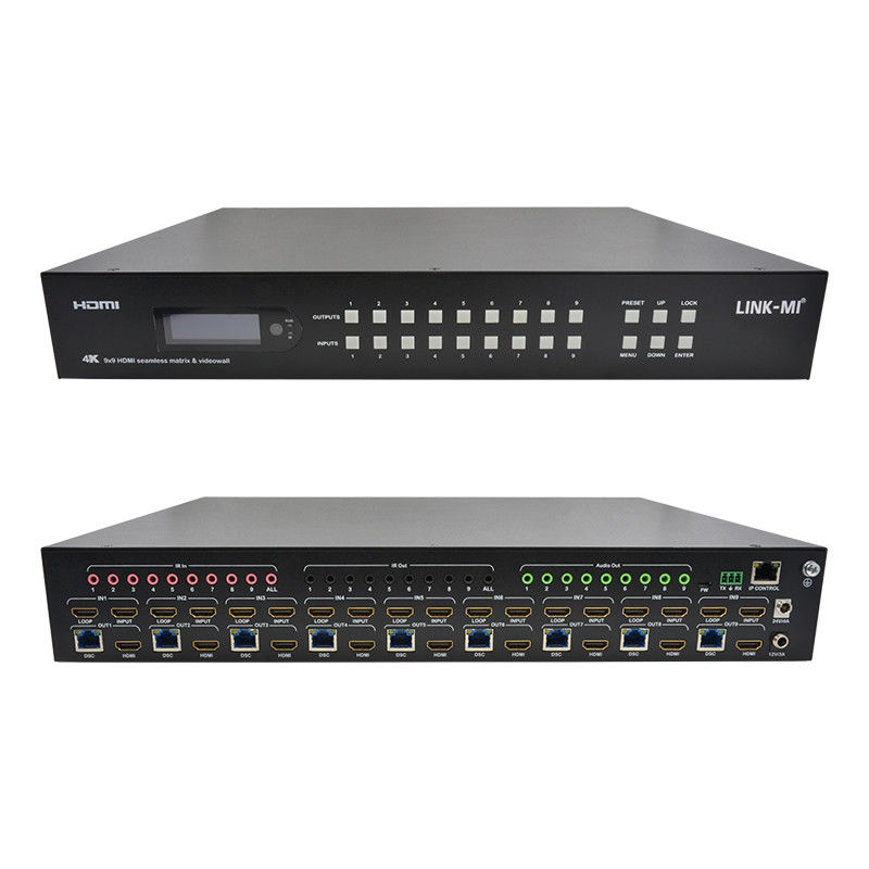 9x9 70M HDMI Processeur de paroi vidéo HDMI Splitter 3x3 4K HDMI Matrix Extender