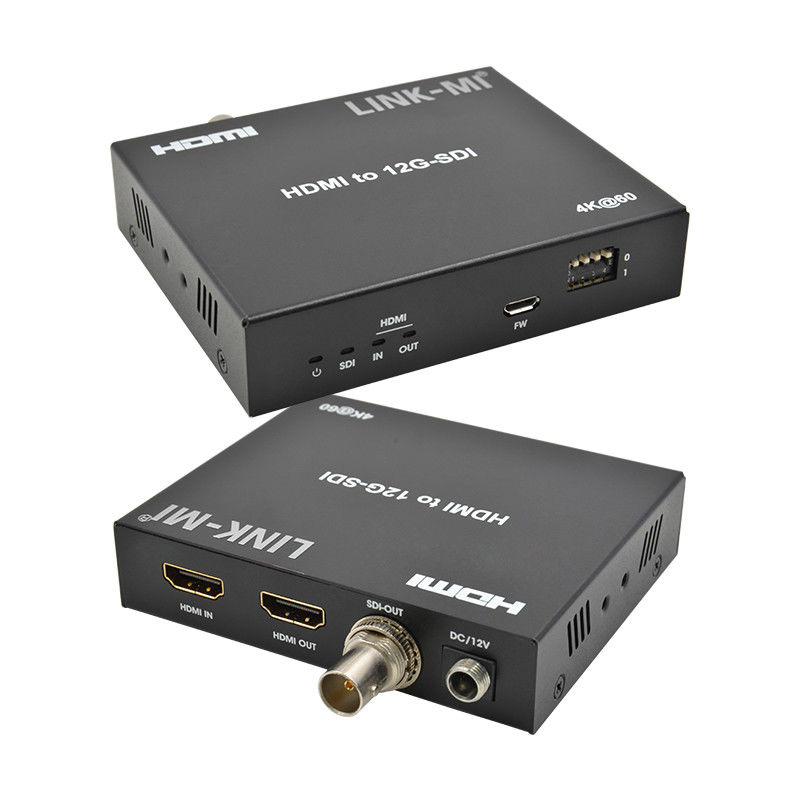 Convertisseur 4K HDMI vers SDI avec support de boucle 12G 4K@60Hz EDID Max 120m