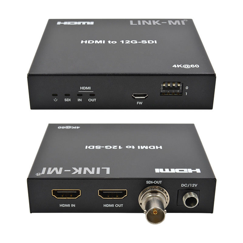 Convertisseur 4K HDMI vers SDI avec support de boucle 12G 4K@60Hz EDID Max 120m