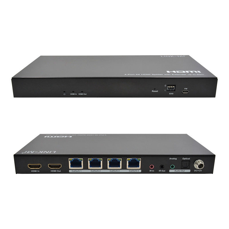 1x4 4K sans fil HDMI Splitter Extender Prise en charge de 60m 4K @ 60Hz AV Splitter sur RJ45