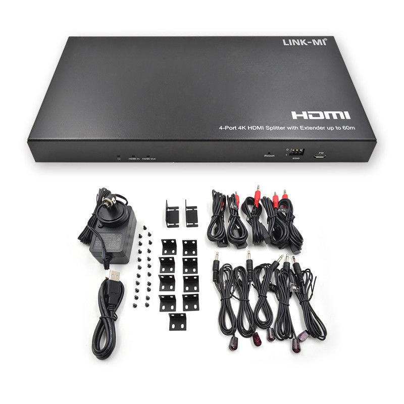 1x4 4K sans fil HDMI Splitter Extender Prise en charge de 60m 4K @ 60Hz AV Splitter sur RJ45
