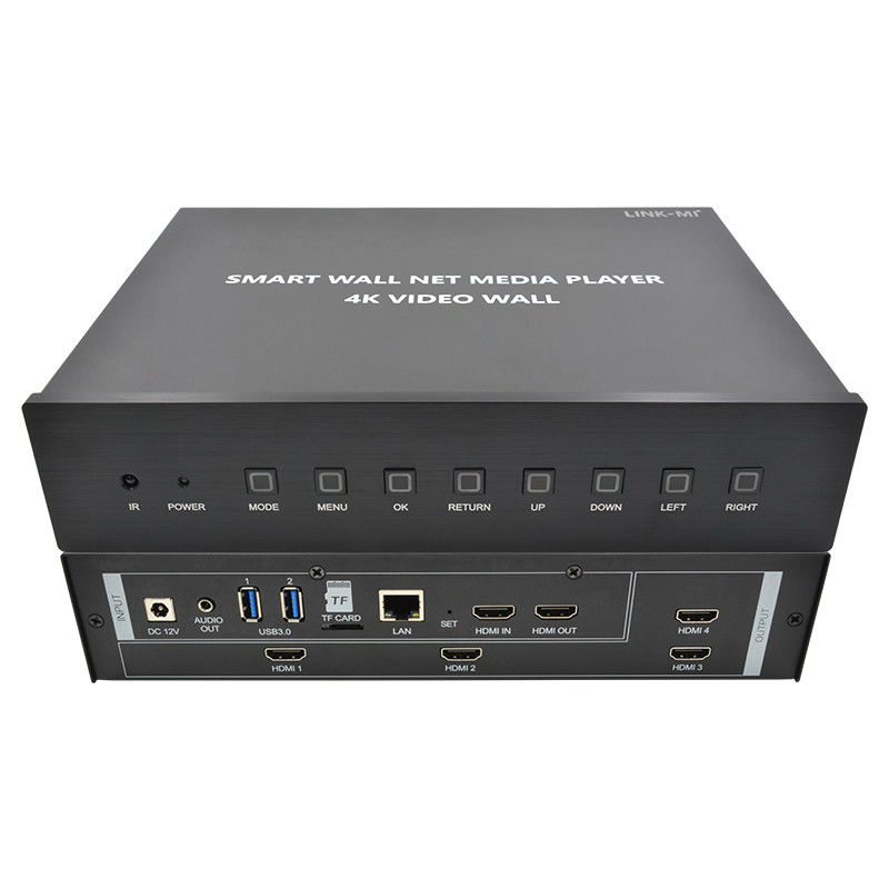 Contrôleur de paroi vidéo HDMI 2X2 4K Lecteur multimédia Processeur de paroi TV pour 4 téléviseurs
