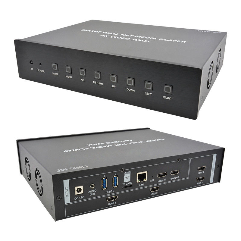 Contrôleur de paroi vidéo HDMI 2X2 4K Lecteur multimédia Processeur de paroi TV pour 4 téléviseurs