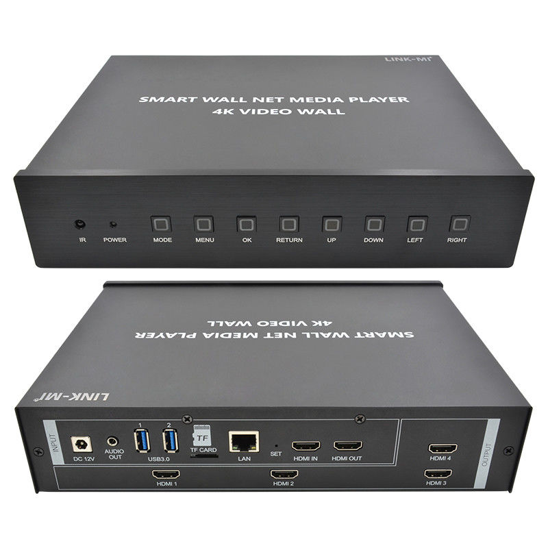 Contrôleur de paroi vidéo HDMI 2X2 4K Lecteur multimédia Processeur de paroi TV pour 4 téléviseurs