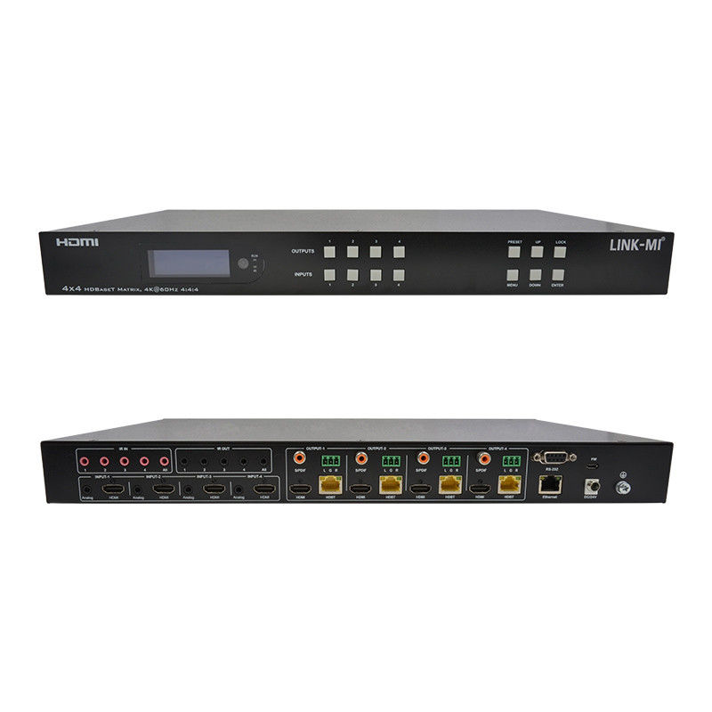 70m 4x4 HDMI commutateur audio matrice avec 4 HDMI boucle pour 4 ports vidéo commutateur