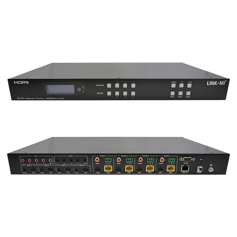 70m 4x4 HDMI commutateur audio matrice avec 4 HDMI boucle pour 4 ports vidéo commutateur