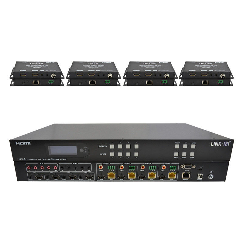 70m 4x4 HDMI commutateur audio matrice avec 4 HDMI boucle pour 4 ports vidéo commutateur