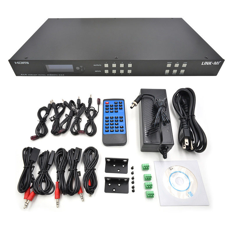70m 4x4 HDMI commutateur audio matrice avec 4 HDMI boucle pour 4 ports vidéo commutateur