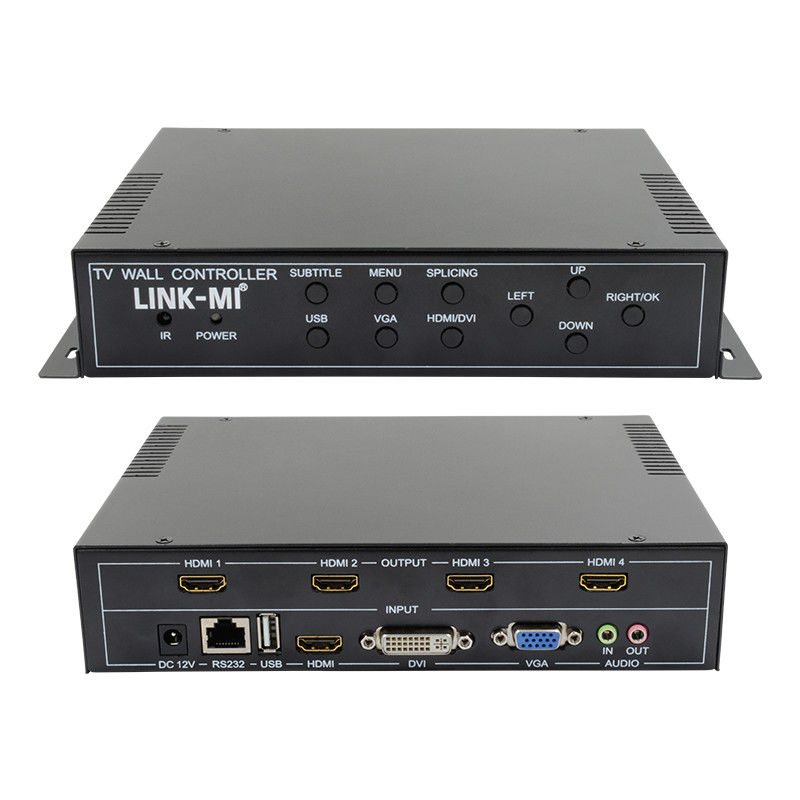 2X2 HDMI Contrôleur murale vidéo Prise en charge 1X4 1X3 1X2 TV Splicing Box pour 4 écrans