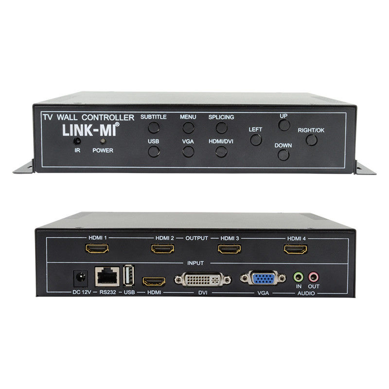 2X2 HDMI Contrôleur murale vidéo Prise en charge 1X4 1X3 1X2 TV Splicing Box pour 4 écrans