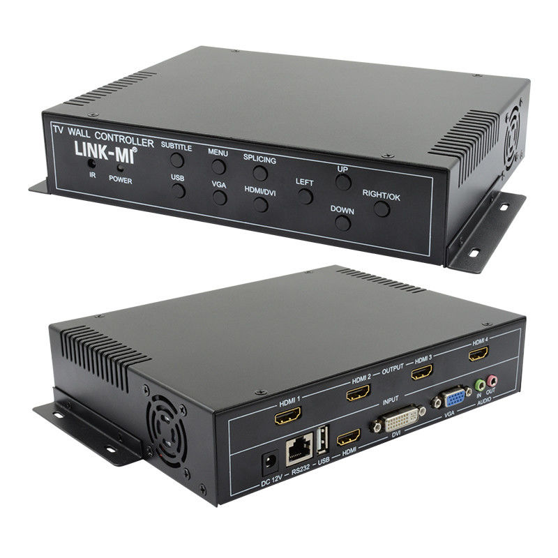 2X2 HDMI Contrôleur murale vidéo Prise en charge 1X4 1X3 1X2 TV Splicing Box pour 4 écrans