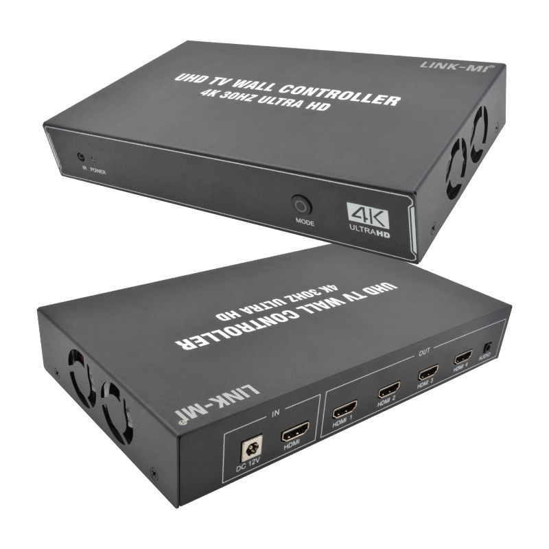1X4 1X3 1X2 Contrôleur de paroi vidéo 4K 30Hz 4 canaux HDMI Processeur de paroi vidéo 2x2