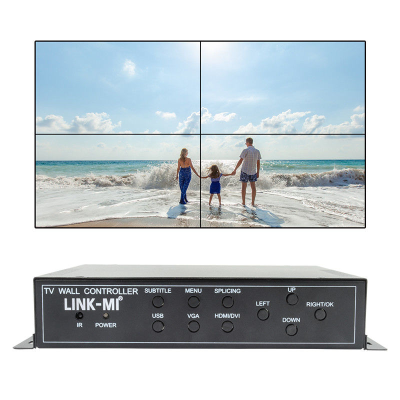 2X2 HDMI Contrôleur murale vidéo Prise en charge 1X4 1X3 1X2 TV Splicing Box pour 4 écrans