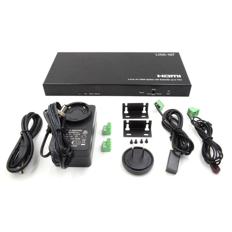 70M 1x4 4K HDMI Splitter Extender avec extrait audio 1x4 Hdmi Splitter sur Cat6