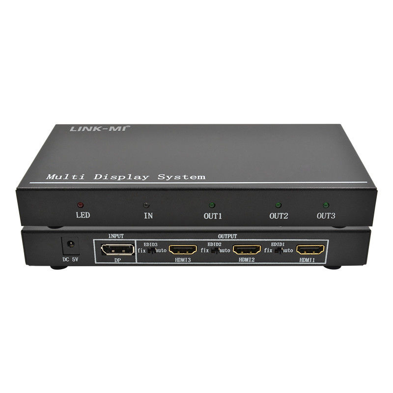 5760x1080 UHD 1X3 contrôleur de mur vidéo processeur multi-écran Splicer 1 DP en 3 sortie HDMI