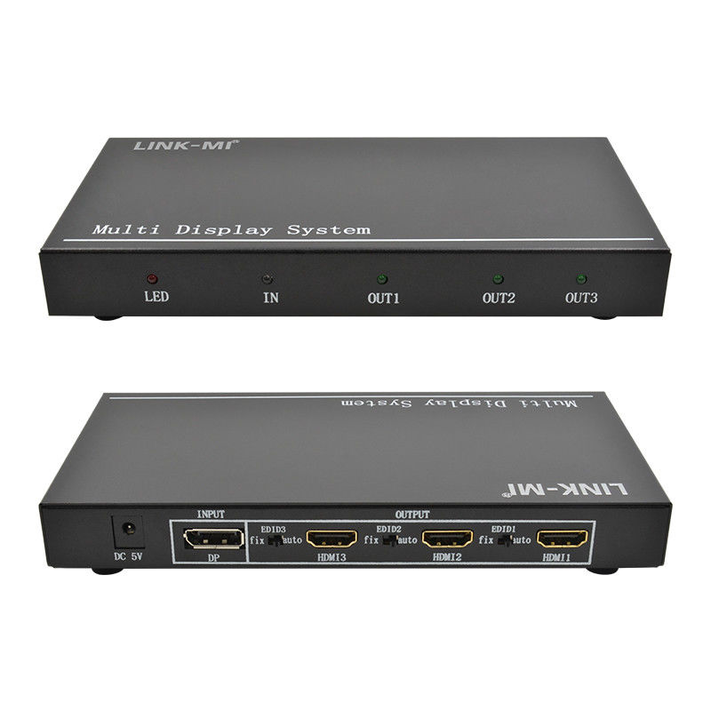 5760x1080 UHD 1X3 contrôleur de mur vidéo processeur multi-écran Splicer 1 DP en 3 sortie HDMI