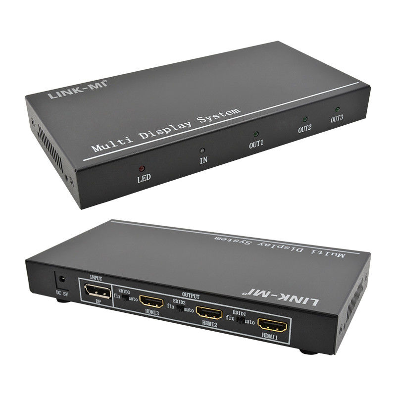 5760x1080 UHD 1X3 contrôleur de mur vidéo processeur multi-écran Splicer 1 DP en 3 sortie HDMI