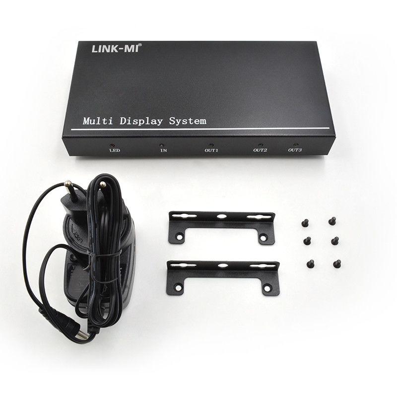 5760x1080 UHD 1X3 contrôleur de mur vidéo processeur multi-écran Splicer 1 DP en 3 sortie HDMI