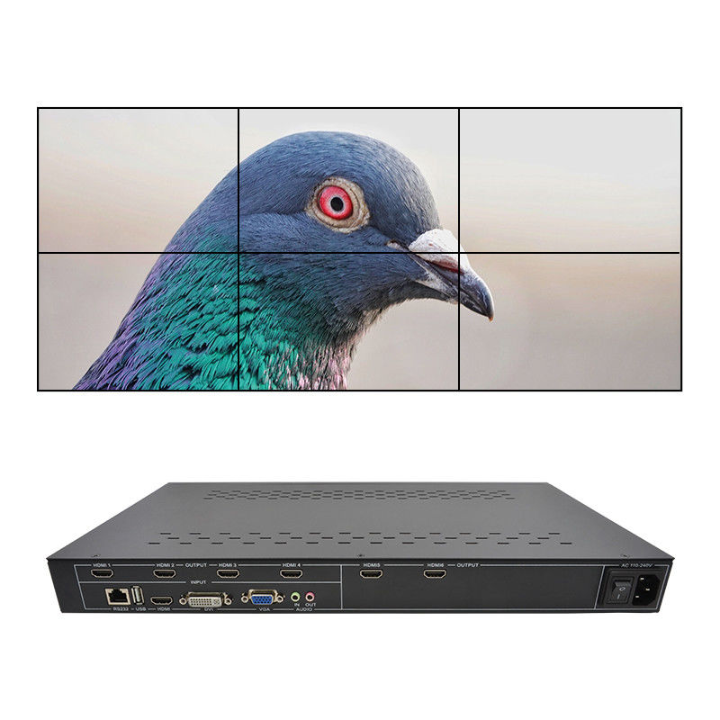 Contrôleur mural vidéo HDMI à 6 canaux 2X3 Contrôleur mural LED pour 6 téléviseurs à jonction