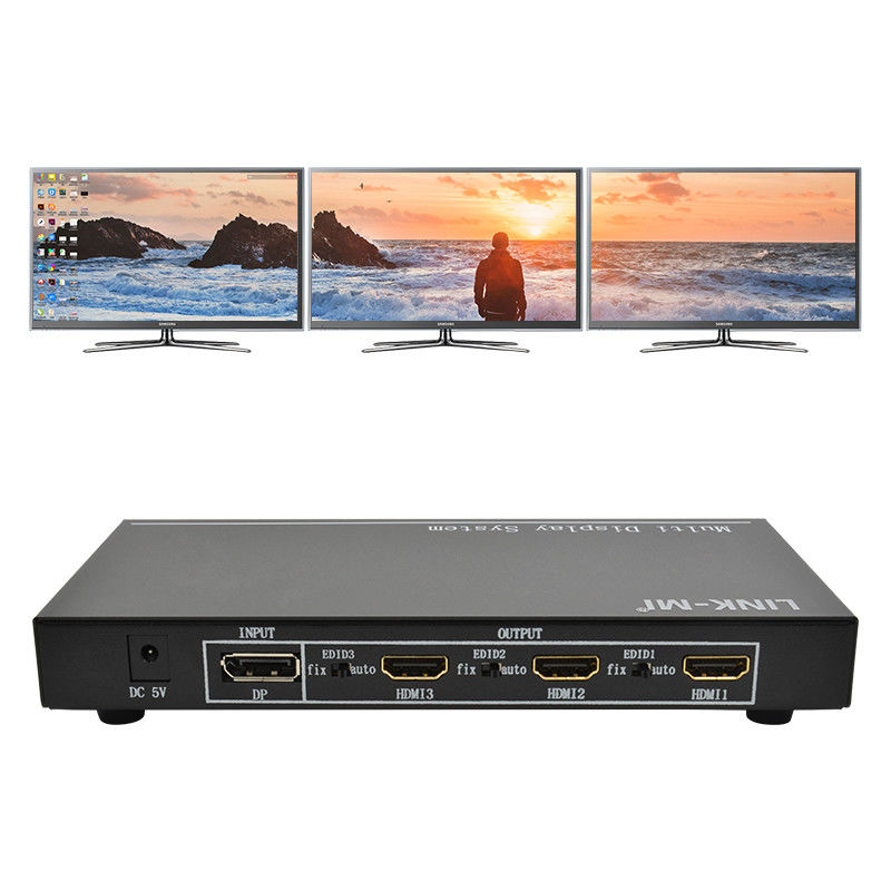 5760x1080 UHD 1X3 contrôleur de mur vidéo processeur multi-écran Splicer 1 DP en 3 sortie HDMI