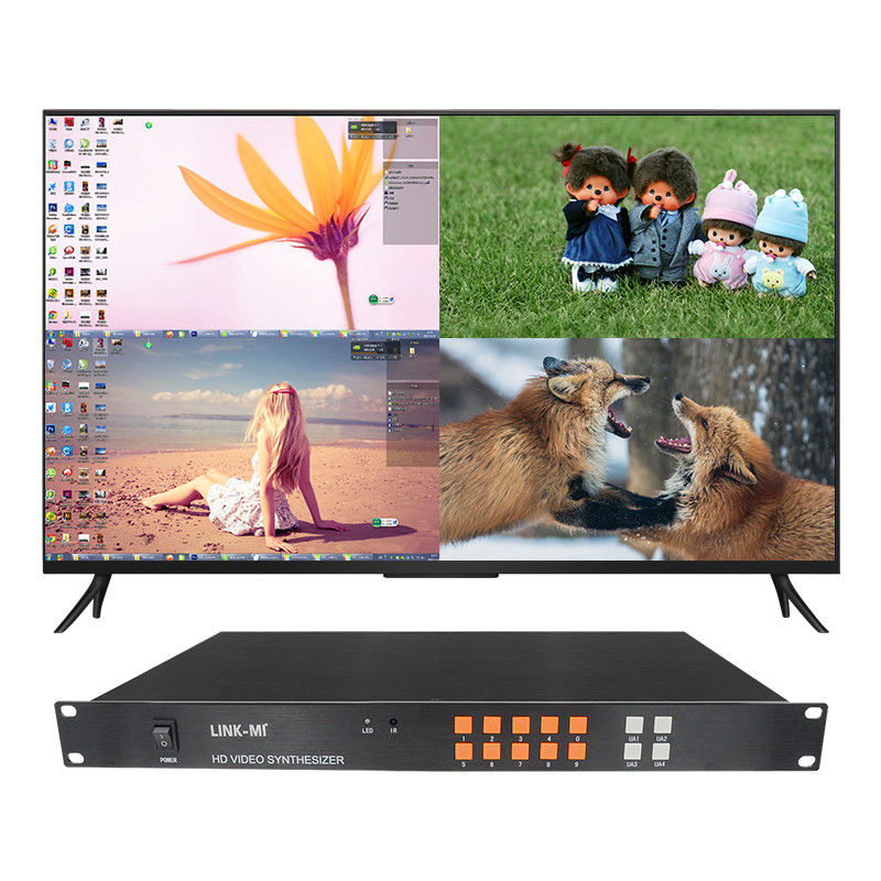Synthétiseur 4 en 1 HD HDMI Multi Viewer VGA CVBS HDMI 4x1 Quad Multi Viewer