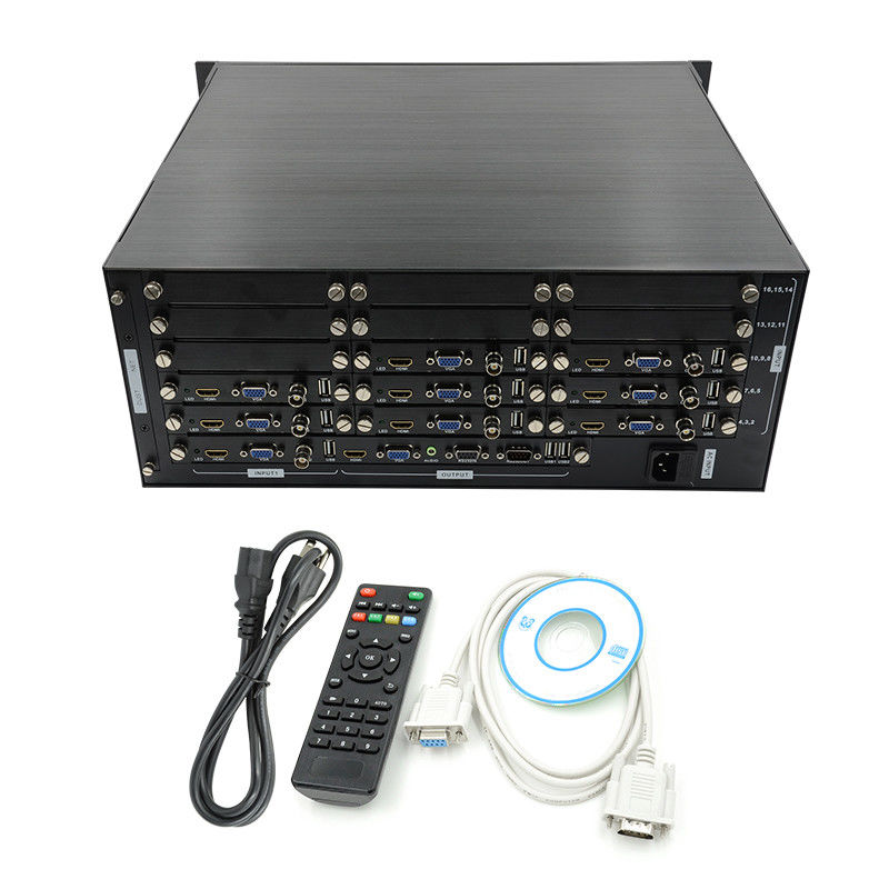 16 canaux vidéo HDMI Multi Viewer VGA BNC Signal Input 1080P 16X1 Commutateur HDMI