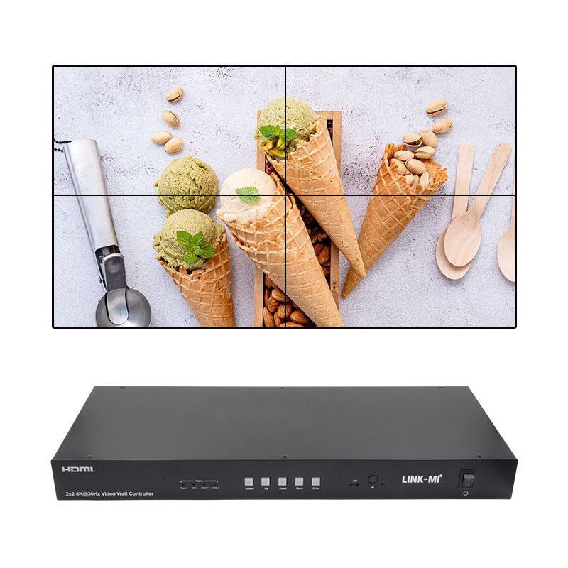 Contrôleur de matrice murale vidéo 4K 2x2 1x4 4x1 10x10 Affichage d'épissage USB Type C DVI