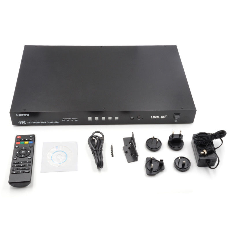 Contrôleur murale vidéo 4K Ultra HD HDMI DP 3x3 Processeur murale vidéo VGA USB Type-C