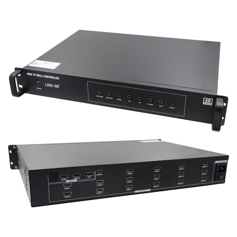 Contrôleur de paroi vidéo 4K 4X4 HDMI 16 sorties HDMI Rotation d'image Processeur de paroi vidéo