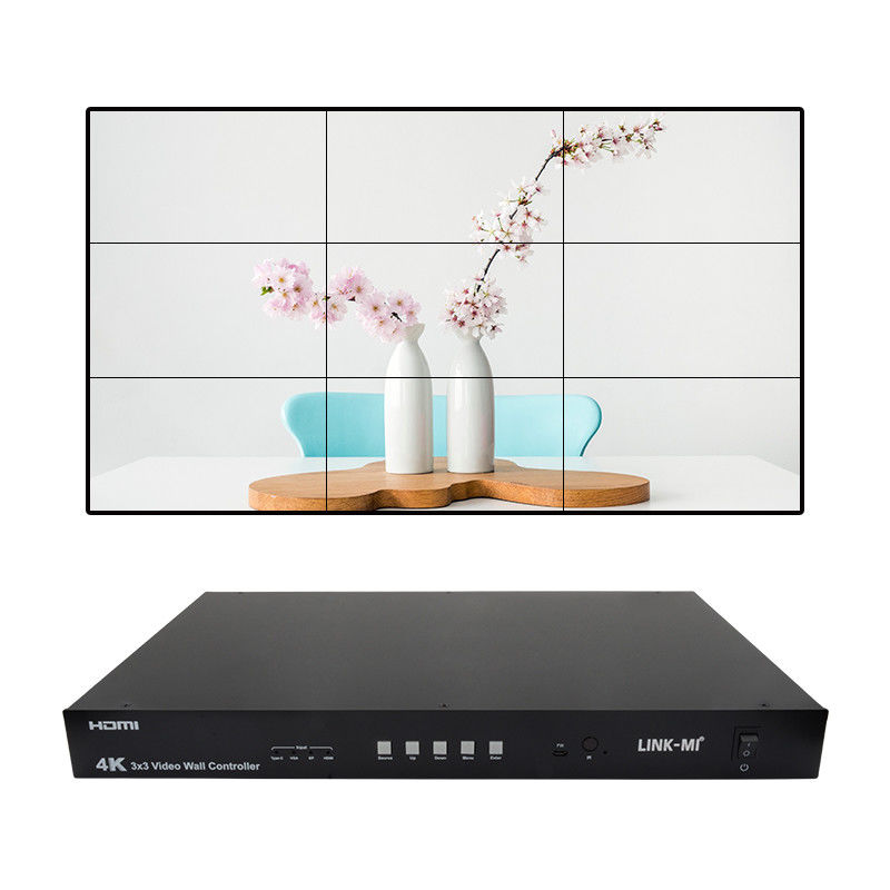 Contrôleur murale vidéo 4K Ultra HD HDMI DP 3x3 Processeur murale vidéo VGA USB Type-C