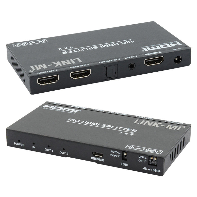 4K 2.0b 2 ports HDMI Splitter 4 HDCP 2.2COPY AUTO EDID Extrait vidéo audio HDMI