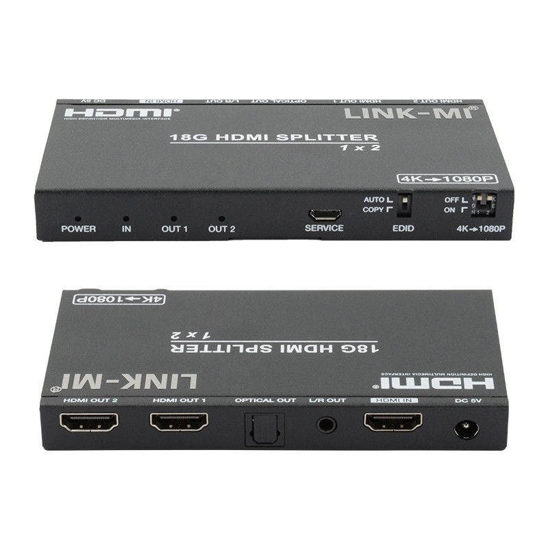 4K 2.0b 2 ports HDMI Splitter 4 HDCP 2.2COPY AUTO EDID Extrait vidéo audio HDMI