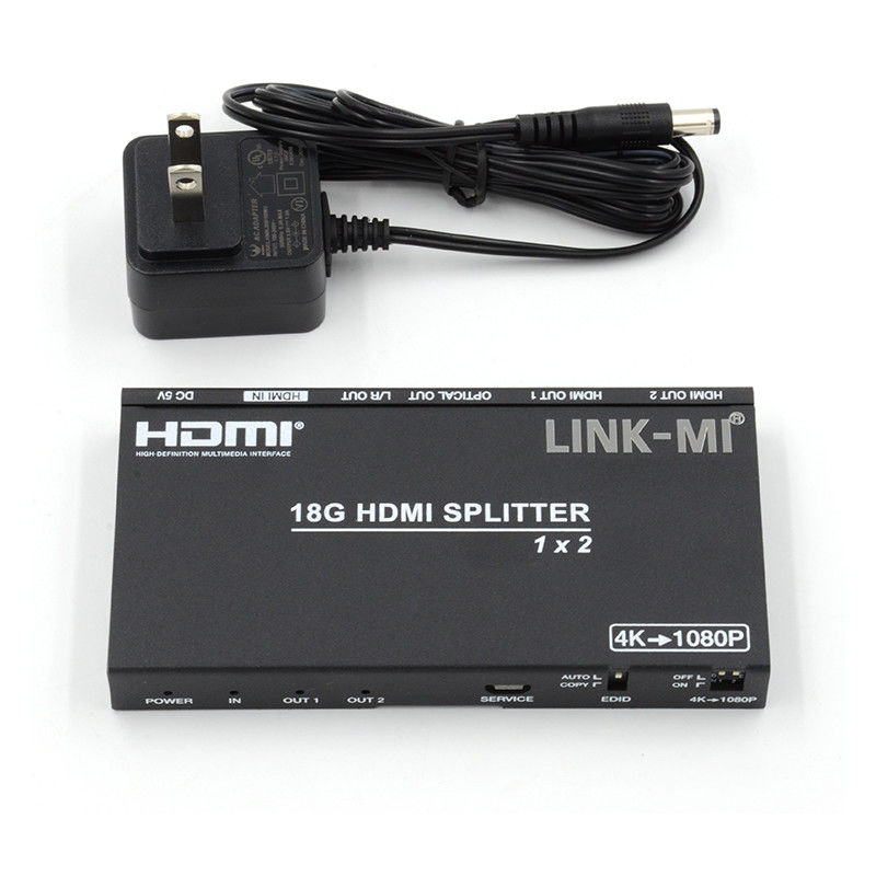 4K 2.0b 2 ports HDMI Splitter 4 HDCP 2.2COPY AUTO EDID Extrait vidéo audio HDMI