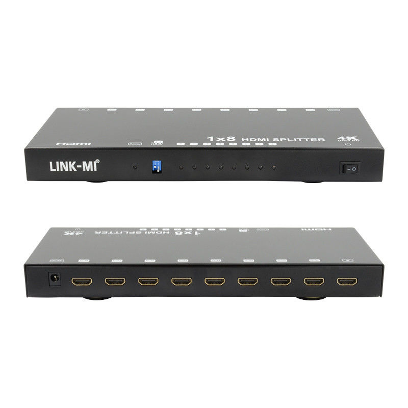 8 ports 4K HDMI Splitter Vidéo Splitter 3D EDID 1 en 8 sortie Duplicateur pour 8 téléviseurs