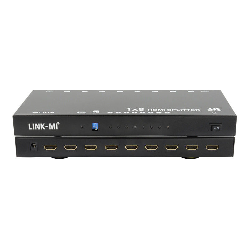 8 ports 4K HDMI Splitter Vidéo Splitter 3D EDID 1 en 8 sortie Duplicateur pour 8 téléviseurs