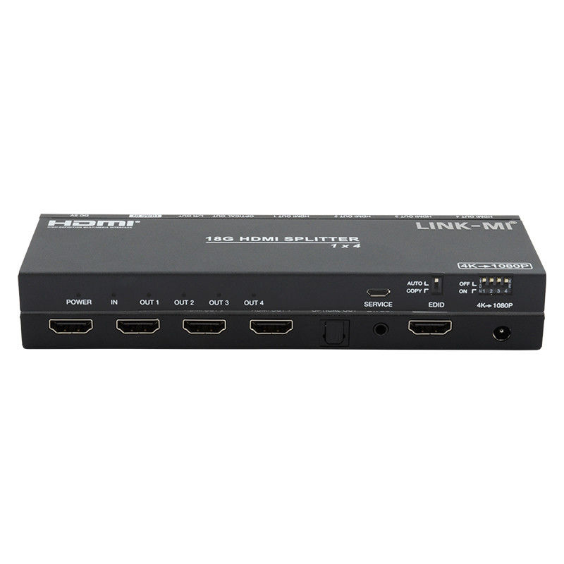 4K 1X4 Multi HDMI Splitter EDID analogique optique HDMI2.0b 4 Ports Vidéo Splitter