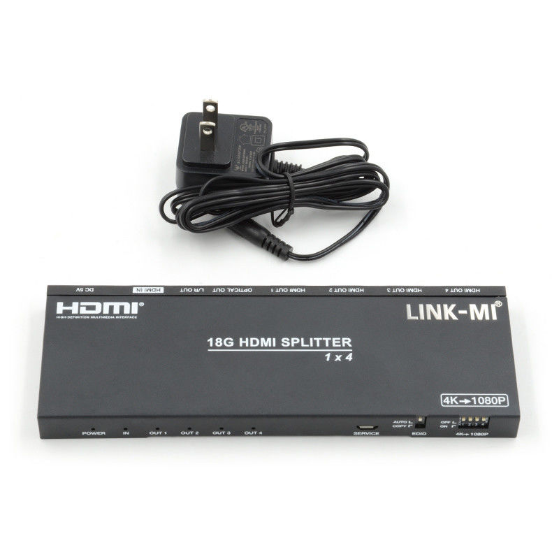 4K 1X4 Multi HDMI Splitter EDID analogique optique HDMI2.0b 4 Ports Vidéo Splitter