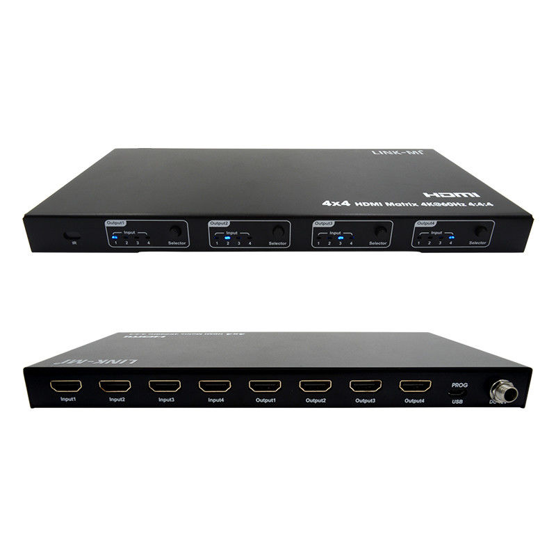 Rs232 4x4 HDMI Matrix Switch Prise en charge 4K 60Hz 18Gbps EDID 4 à 4 Switch vidéo HDMI