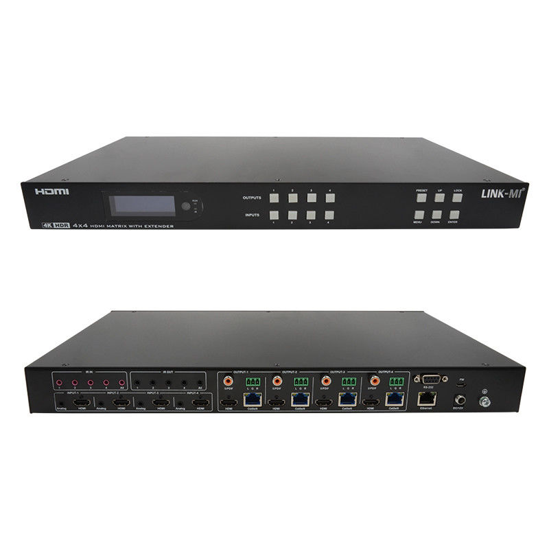 70m 4x4 HDMI Matrix Extender avec 4 HDMI Loop Out 4K HDMI Matrix Commutateur