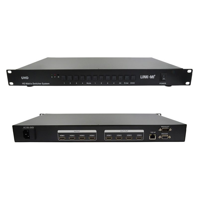 Système de commutateur de matrice 4X4 HDMI 4K HDMI Vidéo Support de commutateur RS232 TCP/IP