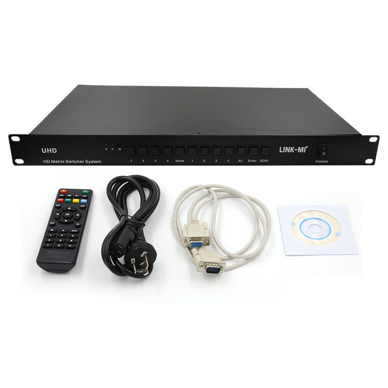 Système de commutateur de matrice 4X4 HDMI 4K HDMI Vidéo Support de commutateur RS232 TCP/IP