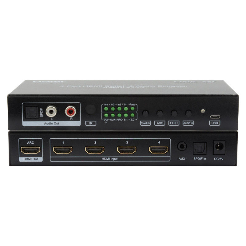256mA 4X1 boîte de commutateur HDMI 2.0 commutateur YUV4:4Supporter le système ARC CEC HDR à 4 18 Gbps