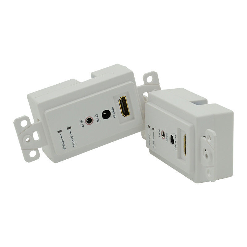 60m HDMI étendue de plaque murale sur Cat5e Cat 6 à HDMI Extender support 3D IR